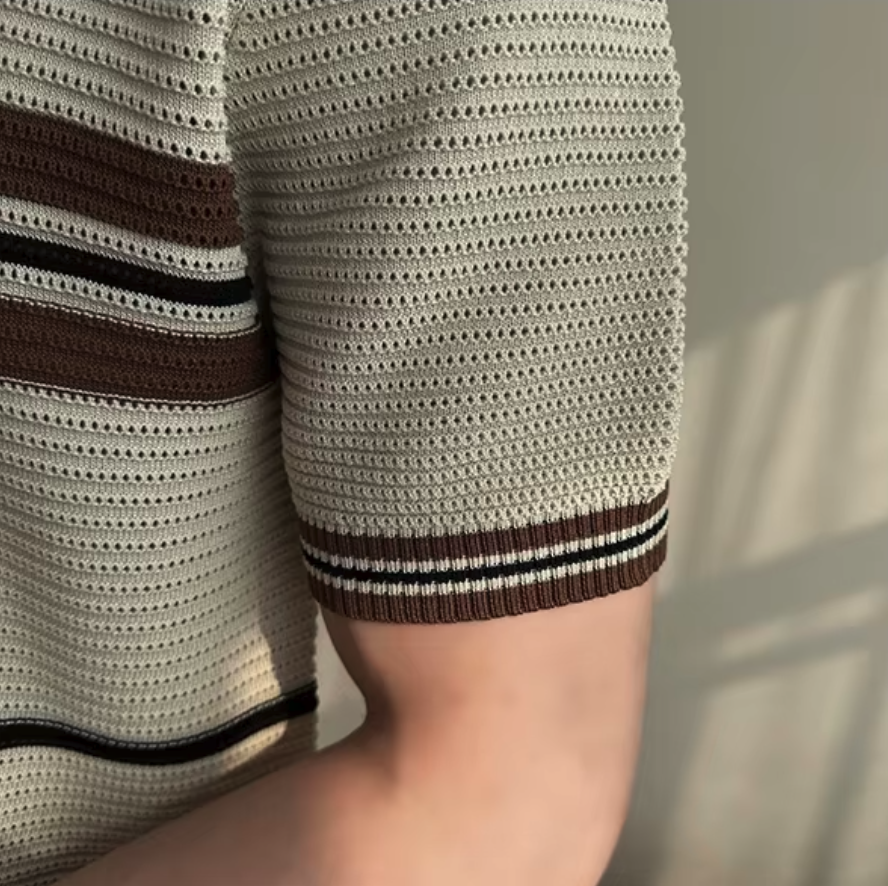 Naples Knitted Zip-Up Polo