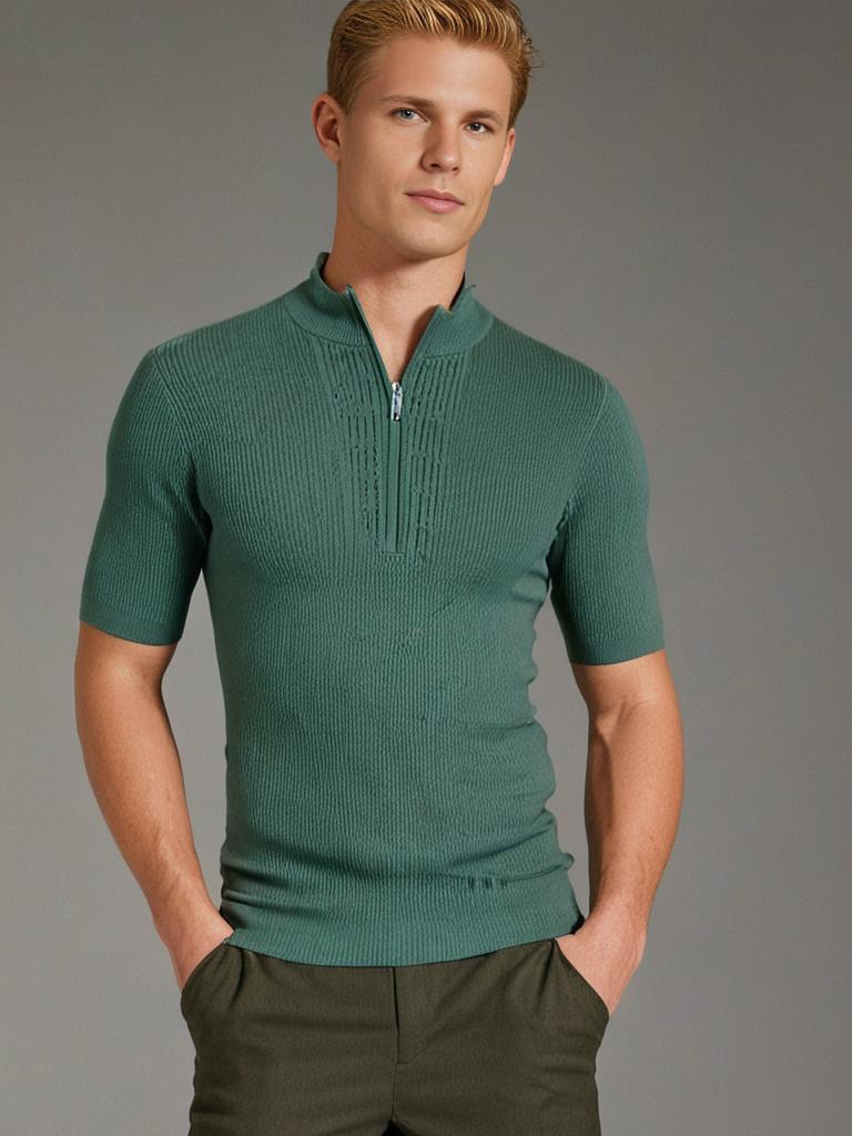 Costa Knitted Zip-Up Sweater