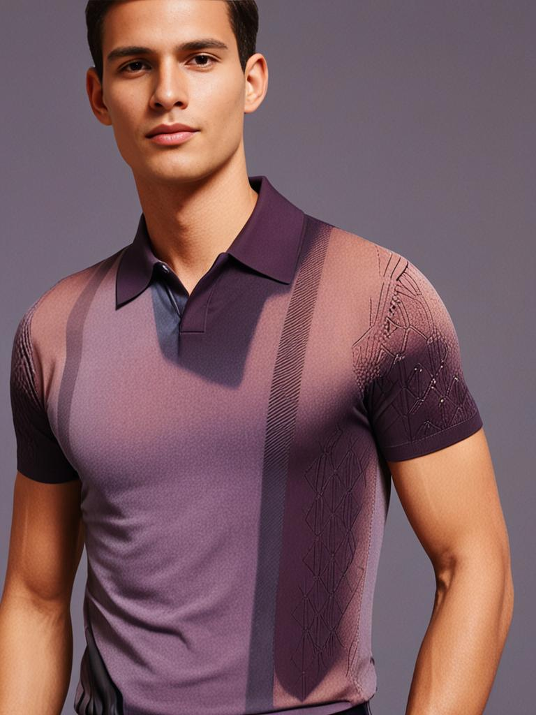 Singapore Patterned Stretch Polo