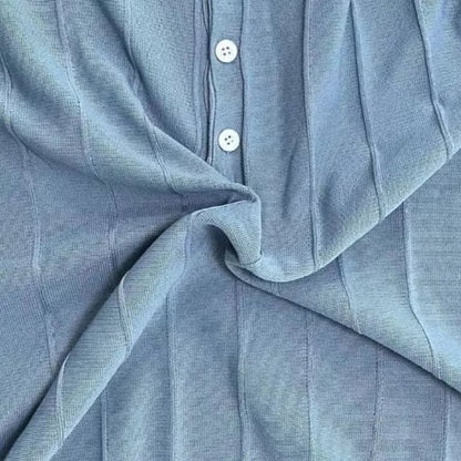 Men'S Short-Sleeved Polo Shirt with Lapel Collar, Business Casual Style, Pure Color Sweater, New Fashionable Design, plus Size