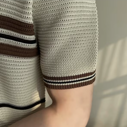Naples Knitted Zip-Up Polo