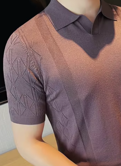 Singapore Patterned Stretch Polo